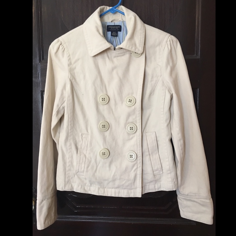 American Eagle Cream Coat, Sz Small